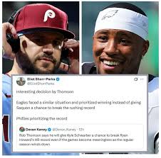 Interesting to see how the two different franchises are handling a similar  situation #Eagles #Phillies @sportsradio94wip