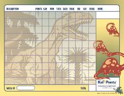 Charts For Kids Dinosaur Theme Kid Pointz