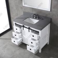 Includes white cabinet with authentic italian carrara. 42inch White Cabinet With Grey Quartz Top Free Standing Bathroom Vanity China Large Storage Hangzhou Made In China Com