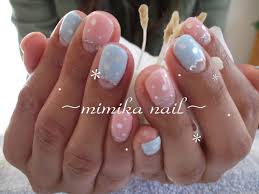 パステルピンク水色 Mimika Nail 奈良県 五條市 自宅 ネイルサロン