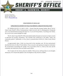Johns county sheriff robert hardwick said fucci, a schoolmate of bailey's at patriot oaks academy, is the lone suspect in her murder. Updated Statement Re St Johns County Sheriff S Office Facebook