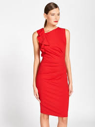 Draped Sheath Dress Red Rinascimento Dresses Fw 2019 Dresses Sheath Dress Red Dress