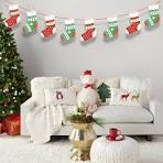 Outoloxit Christmas Bunting Banner Flags 8-Pack Paper ...