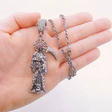 Santa Muerte Necklace Design