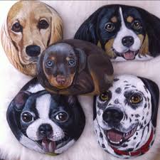 Omg Look How Precious Painted Rock Animals Painted Rocks Dog Paintings