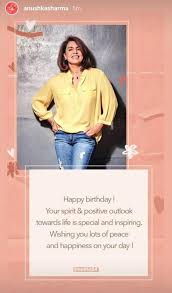 Anushka sharma was born on 1 may 1988 in ayodhya, uttar pradesh. Anushka Sharma Wishes Neetu Kapoor On Her Birthday Your Spirit Positive Outl Happy Birthday Wishes Quotes Happy Birthday Quotes For Him How To Wish Birthday