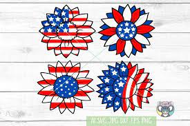 4th Of July Svg Sunflower Svg Patriotic Sunflower Svg 1281356 Cut Files Design Bundles
