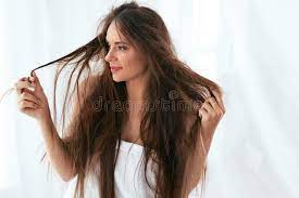 On top of that, you can secure these sections with hair clips. Hair Problem Woman With Dry And Damaged Long Hair Stock Image Image Of Problematic Tangle 129738531