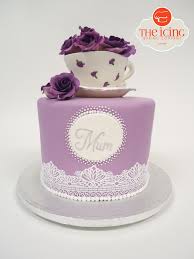 A birthday cake is a cake eaten as part of a birthday celebration. A Lavender And Lace Teacup Birthday Cake For Mum Birthday Cake For Mom Girl Cakes Mothers Day Cake