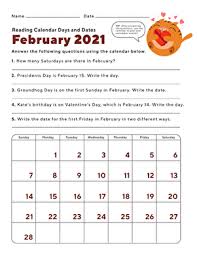 Below are two tables showing the dates of federal holidays in the u.s. Day And Date 2nd Grade Calendar Worksheets Education Com