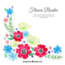 Download Watercolour Floral Corner For Free Flower Doodles Floral Watercolor Folk Art Flowers