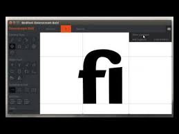 Creating Ligatures For A Font In Birdfont Lettering Fonts Font Editor New Fonts
