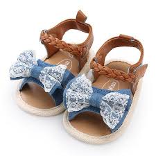 Superhomuse Superhomuse 1 Pair Fashion Girls Canvas Bow Knot Sandals Kids Beach Shoes Baby Walking Shoes First Walkers Walmart Com Baby Girl Sandals Baby Girl Shoes Newborn Baby Girl Shoes