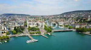 Bird S Eye View Over Zurich Switzerland And Limmat River In A Summer Day Stock Footage Ad Zurich Switzerland View Bird Birds Eye View Panoramic Views