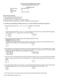Mar 29, 2020 · kunci jawaban matematika kelas 8 halaman 179, 180 ayo kita berlatih 8.5. Uts 1 Matematika Kelas Xi Ipa