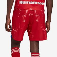 Bayern munich bundesliga club, long amp; Adidas Bayern Munich Human Race Shorts True Red White Bottoms Mens Replica Pro Direct Soccer