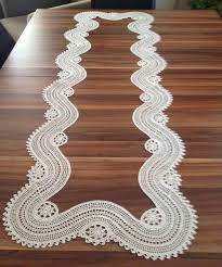 Beyaz Dantel Runner Ornekleri 2 Tig Isleri Filet Crochet Orgu