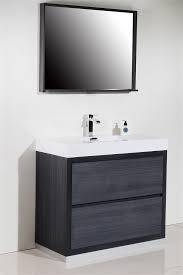 The average price for gray bathroom vanity tops ranges from $10 to $4,000. Bliss 40 Gray Oak Floor Mount White Bathroom Vanity