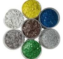 1-3mm 2-4mm decorativo blanco plata verde amarillo Color moscovita Mica  copos bajo precio