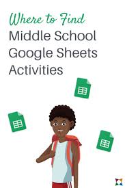 3 Places To Find Google Sheets Activities For Middle School Students Middle School Technology Technology Lessons School Computers
