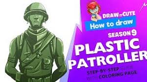 Maybe you would like to learn more about one of these? How To Draw Plastic Patroller Fortnite Season 9 Step By Step Drawing Tutorial With Coloring Page Youtube