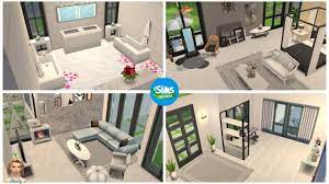 The Sims Mobile Modern Family Home With Office And Wellness Center Sims House Design Sims House House