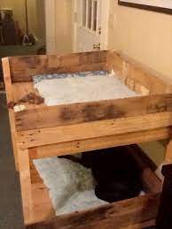 No matter how big your dog is, you can still find large dog beds for your beloved giant. 26 Diy Dog Bed Pallet Projects Large Dog Furniture Pallet Dog Beds Dog Bunk Beds