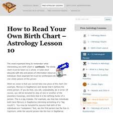 How To Read Your Own Birth Chart Astrology Lesson 10