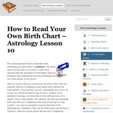 how to read your own birth chart astrology lesson 10