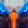 Competition eyes featuring realistic veins, a bald eagle coloration surrounded by a limbus band. 1