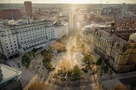 Located along us highway 2, leeds is located 30 miles west of devils lake and within a short drive from the cities of grand forks and minot. Leeds City Square Set To Become Urban Woodland