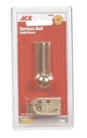 Ace Bright Brass Brass Surface Bolt #VSHE5300553, 01-3085-701