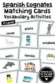 English Spanish Cognates Matching Vocabulary Cards Spanish Cognate Activities Build Spanish Vocabulary Quickly Spanish Cognates Cognates Spanish Vocabulary