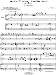 The largest free nintendo sheet music resource on the internet! Frank Zach Piano Duets Animal Crossing New Horizons Main Theme Sheet Music In Bb Major Download Print Sku Mn0209098
