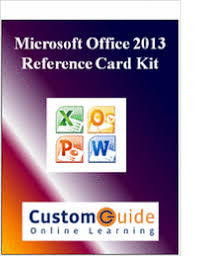 Microsoft Office 2013 Free Reference Card Kit Reference Cards Card Kit Enterprise Application