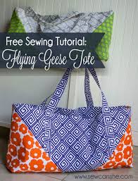 The Flying Geese Tote A Modern Bag Tutorial Tote Bag Pattern Yoga Bag Pattern Modern Bag