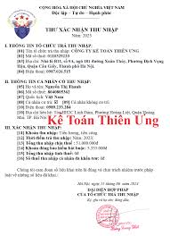 Mẫu thư xác nhận thu nhập để quyết toán thuế TNCN 2024 mới nhất