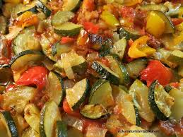 Baked Zucchini Pepper Onion Garlic In Tomato Sauce Firin Sebze Ozlem S Turkish Table Recipe Baked Broccoli Recipe Stuffed Peppers Zucchini