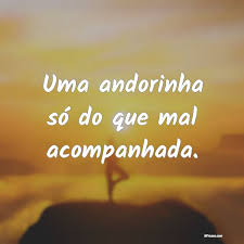 Indireta frases e pensamentos positivos, frases otimistas, frases. Uma Andorinha So Do Que Mal Acompanhada
