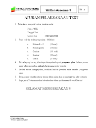 Umumnya, operator ditugaskan untuk unit tertentu, di mana mereka bertanggung jawab untuk fungsi… » demikianlah beberapa ulasan artikel tentang soal tes teori operator exa yang dapat anda jadikan referensi untuk mengetahui lebih jauh mengenai soal tes. Soal Tes Tulis Operator Excavator