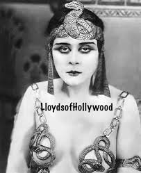 Theda Bara Silent Film Star Plays Cleopatra Seductress of the Nile Wearing  Revealing Serpent Costume Test Photograph 1917