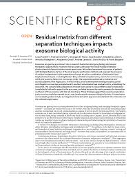 This is a vimeo group. Pdf Residual Matrix From Different Separation Techniques Impacts Exosome Biological Activity