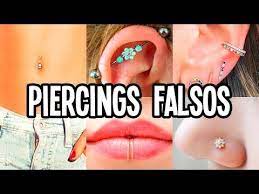 Haz Piercings Falsos Que Parecen Reales En Casa 14 Ideas Tutoriales Belen Youtube Fake Piercing Fake Ear Piercings Fake Earrings
