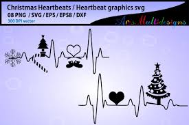 Download Christmas Heartbeat Graphics And Illustration Graphic By Arcs Multidesigns Creative Fabrica Graphic Design Logo Graphic Illustration SVG Cut Files
