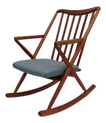 C1958 Original Benny Linden Danish Mid Century Teak Rocking Chair Teak Rocking Chair Rocking Chair Mid Century Rocking Chair