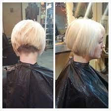 Extreme short pixie undercut hair makeover, nape buzz cut haircut women by alisha heide. Inverted Bob With A Clippered Nape Girls Short Haircuts Shaved Nape Bobs Haircuts