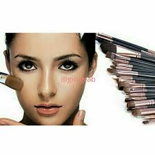 20 Piece Cosmetic Brush Set + 1 foundation Brush One pink, the other purple  2 pairs available = R200 Collection is essential