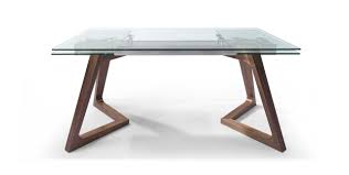 By fab glass and mirror (9) 20 in. Extendable Dining Table 10mm Tempered Clear Glass Top Stainless Steel Frame Poplar Wood With