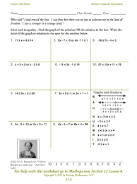 Compound Inequalities Compound Inequalities Inequality Solving