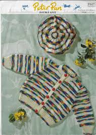 Baby Cardigan Beret Peter Pan P847 Knitting Pattern Dk 8 Ply Yarn Hat Peterpan Baby Knitting Patterns Knitting Patterns Knitting